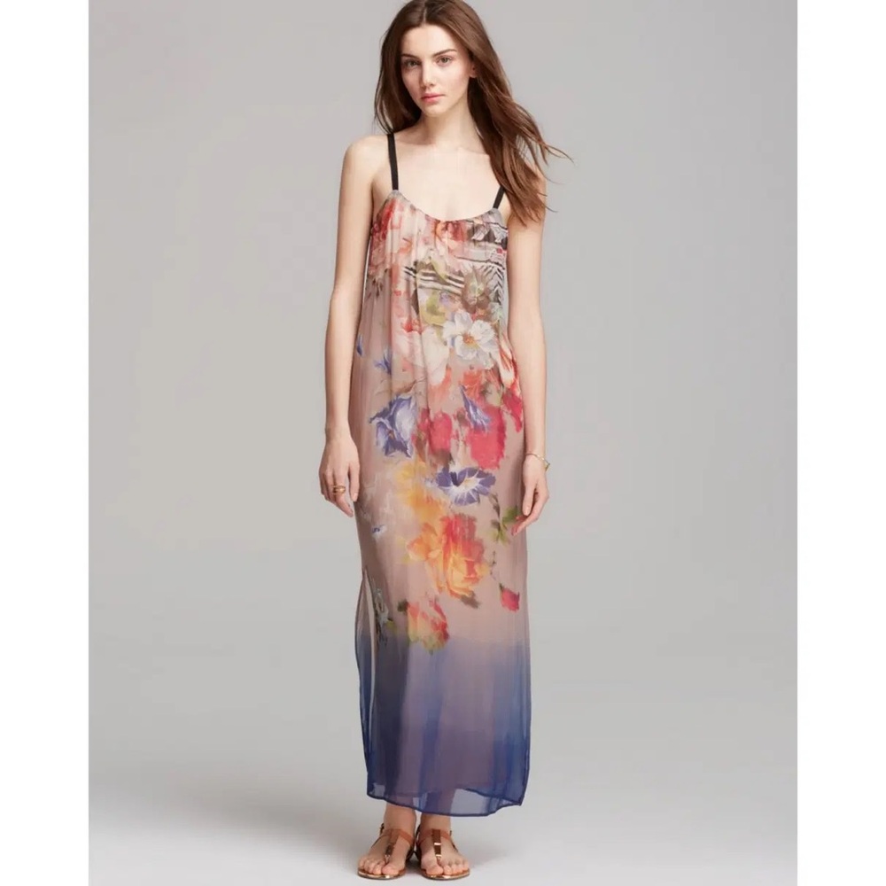 Twelfth Street by Cynthia Vincent Floral Silk Maxi Dress